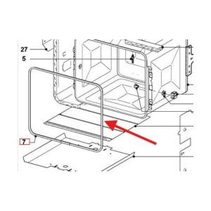 Original seal for Miele pyrolytic oven door Miele 07512614