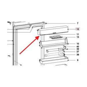Original lid for the butter compartment for the Miele refrigerator Miele 07303760