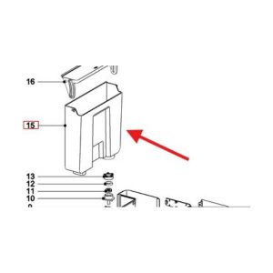Оригинальный резервуар для воды для автоматической кофемашины Miele Miele 09820115
