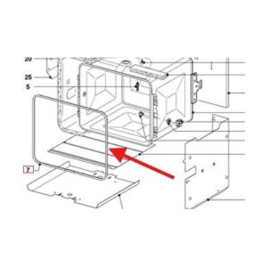 Original seal for Miele oven door Miele 07512614