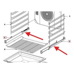 Original telescopic rails for Miele oven Miele 9520670