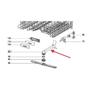 Miele Miele 9360600 dishwasher top nozzle guide