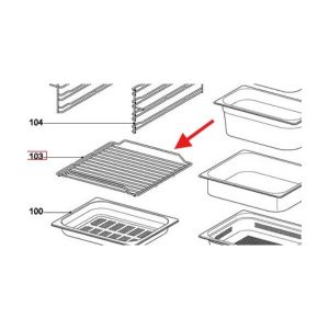 Original mesh shelf with PerfectClean coating for Miele Miele 8248451 baking oven