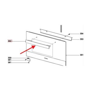 Original Miele oven door handle Miele 9588630