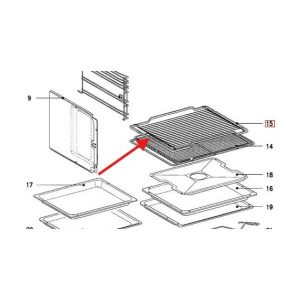 Original mesh shelf with PerfectClean coating for Miele Miele 5131241 baking oven