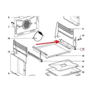 Original right telescopic rail for the Miele oven Miele 5005901