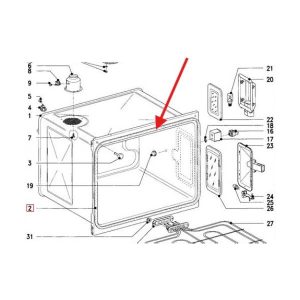 Original seal for Miele oven door Miele 6432220