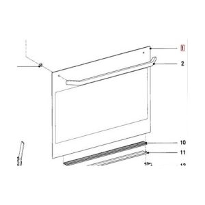 Original external glass for Miele oven door Miele 5152663