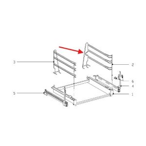 Original right side rail for a Miele Miele 5905310 built-in oven