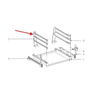 Original left side rail for Miele Miele 5905330 built-in oven