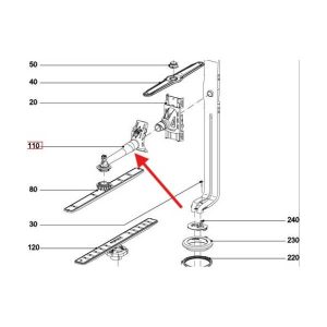 Miele Miele 10506291 dishwasher top nozzle guide