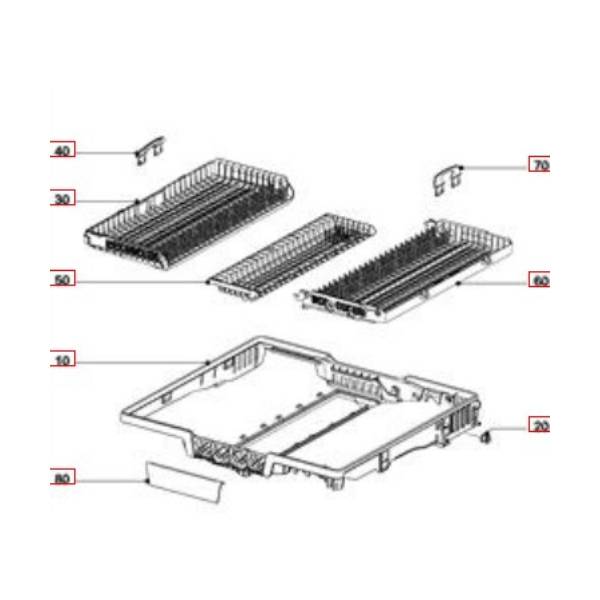 Original upper cutlery basket for Miele dishwasher Miele 11673093