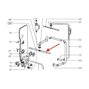 Original upper sprinkler for Miele dishwasher Miele 07213602