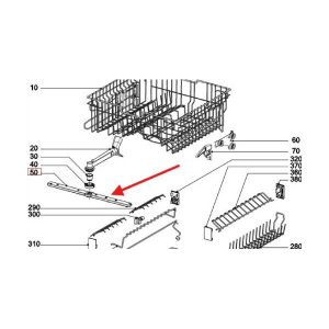 Original upper sprinkler for Miele dishwasher Miele 07213602