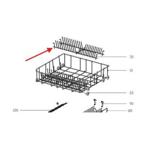 Plate holder for lower basket for Miele dishwasher Miele 5963510