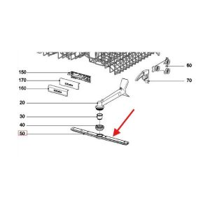 Original upper sprinkler for Miele dishwasher Miele 9892580