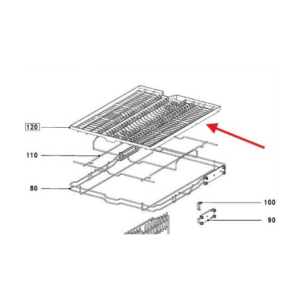 Original upper cutlery basket for Miele dishwasher Miele 4766064
