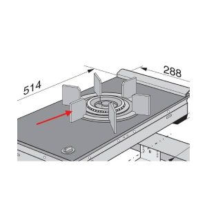 Original round tripod for turbo flame for Domino gas stove Miele Miele 8030760