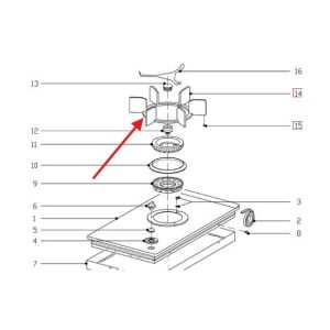 Original round tripod for turbo flame for Domino gas stove Miele Miele 8030760