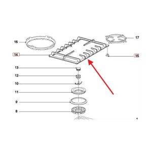 Original tripod for Domino Miele Miele 8237500 gas stove