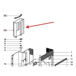 Original water tank for Miele automatic espresso coffee machine Miele 10777542