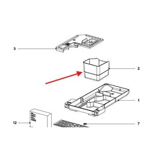 Original coffee bean waste container for automatic espresso machine Miele 10768650