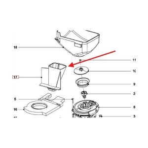Original coffee bean carrier for automatic coffee machine Miele Miele 10545200
