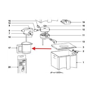 Original milk container for an automatic coffee machine built by Miele Miele 6154421