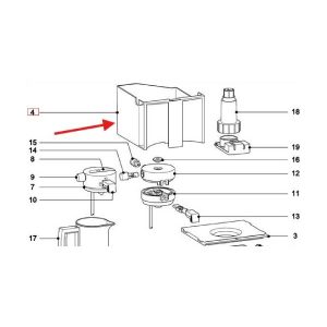 Original coffee bean waste container for automatic coffee machine built Miele 6058794
