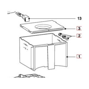 Original water tank for an automatic coffee machine built by Miele Miele 6060073