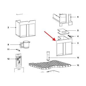Original water tank for an automatic coffee machine built by Miele Miele 9160700