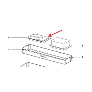 Original egg tray shelf for Miele Miele 7046040 refrigerator