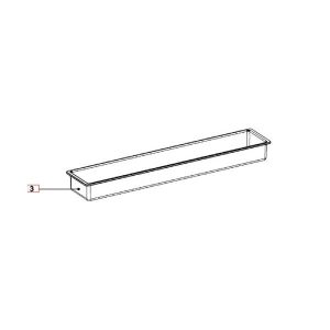 Original low railing shelf for Miele Miele 11078110 refrigerator door