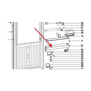 Original Miele refrigerator bottle holder Miele 07357390