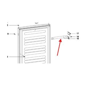 Original Miele refrigerator door handle Miele 10851200