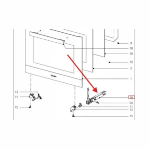 סט צירים מקוריים לדלת תנור מילה Miele 10829520