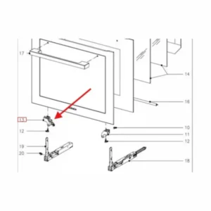 מנגנון נעילה שמאלי מקורי לתנור מילה Miele 10989480