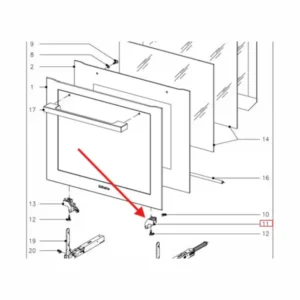מנגנון נעילה ימני מקורי לתנור מילה Miele 10989560