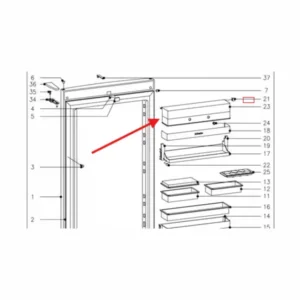 מכסה תא חמאה מקורי למקרר מילה Miele 7357300